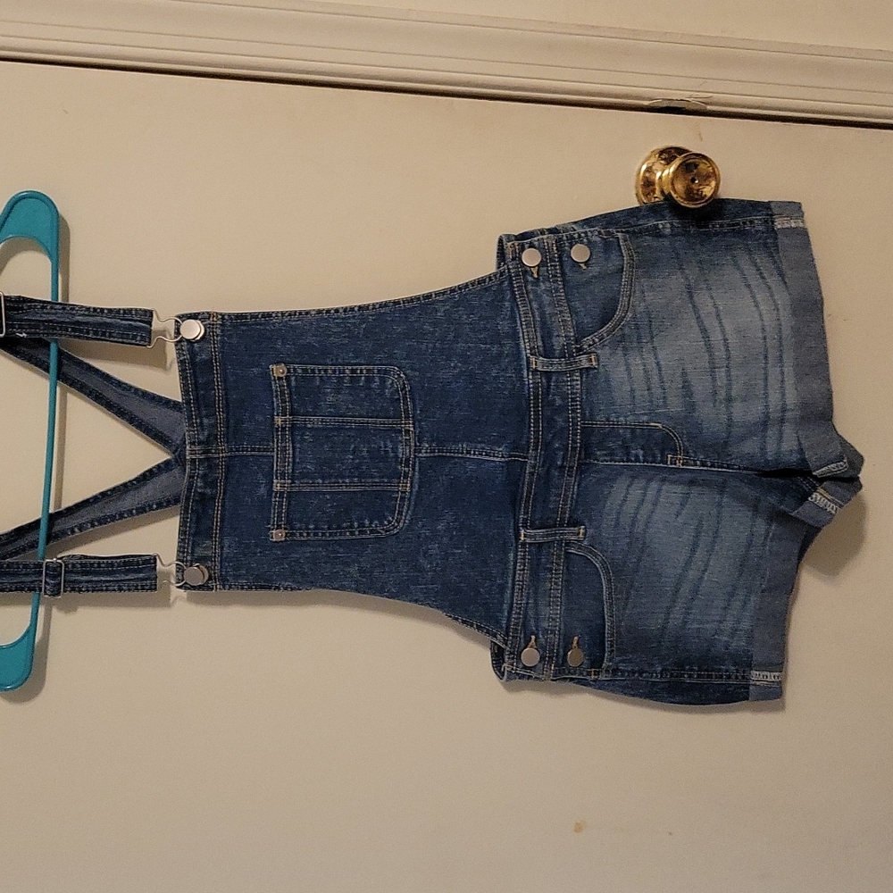 Jean short overalls